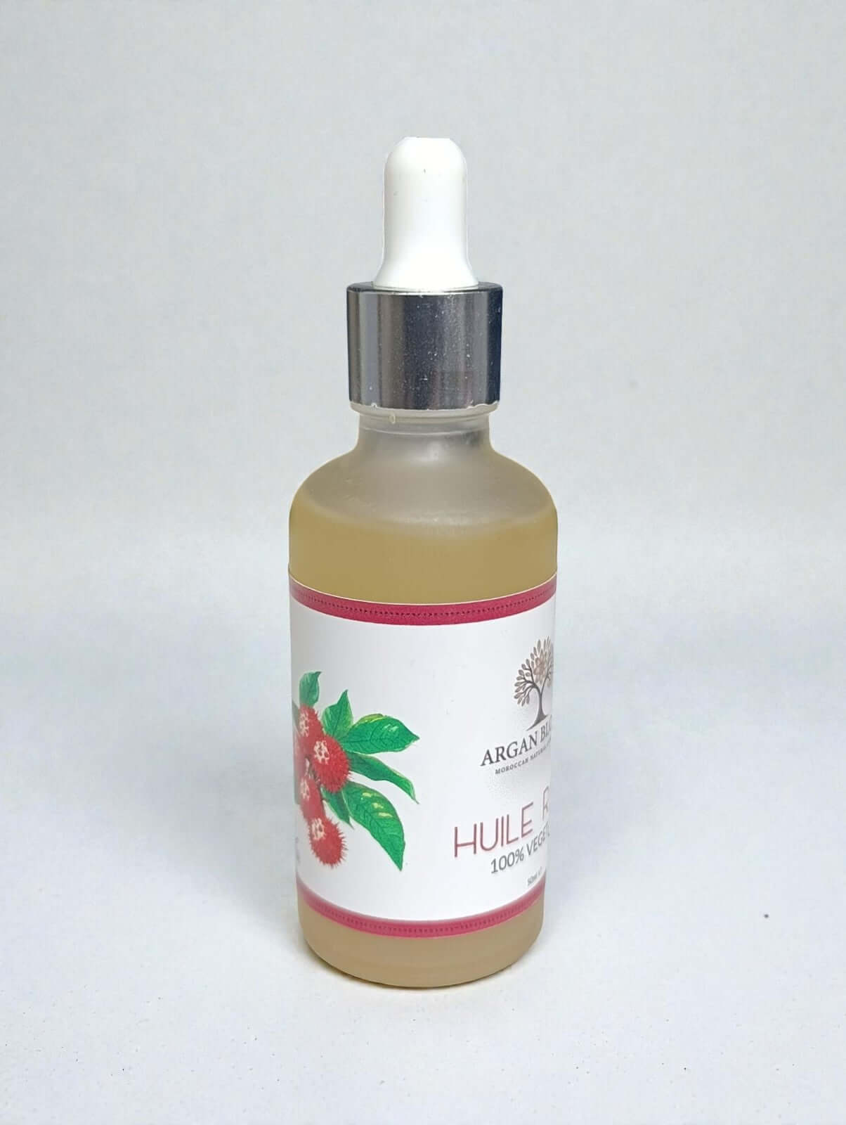 Flacon d'huile de ricin BIO nourrissante pour cheveux et cils de 50 ml, produit naturel pour renforcer et nourrir.